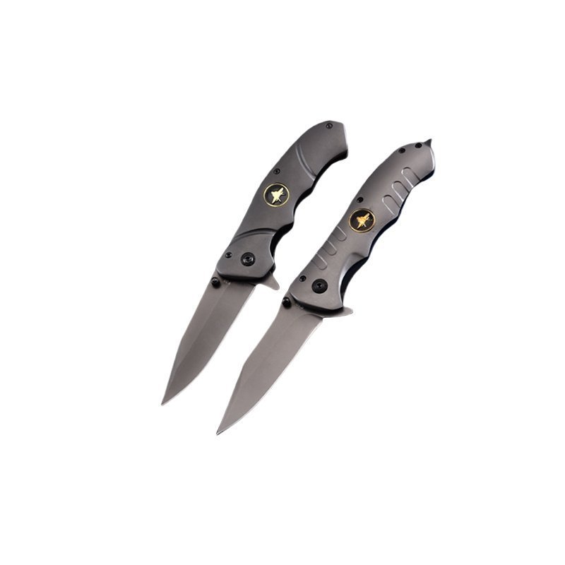 F38.jpg Taschenmesser im Militrstil C Taktisches Taschenmesser mit Jet-Logo und mattschwarzem Finish – Bild 1