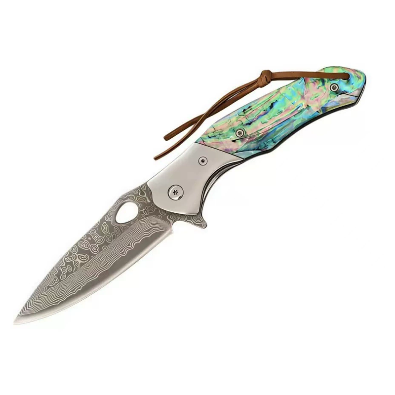 1049075451463-main.png Outdoor EDC Klappmesser - G10 VG10 Damascus – Bild 1