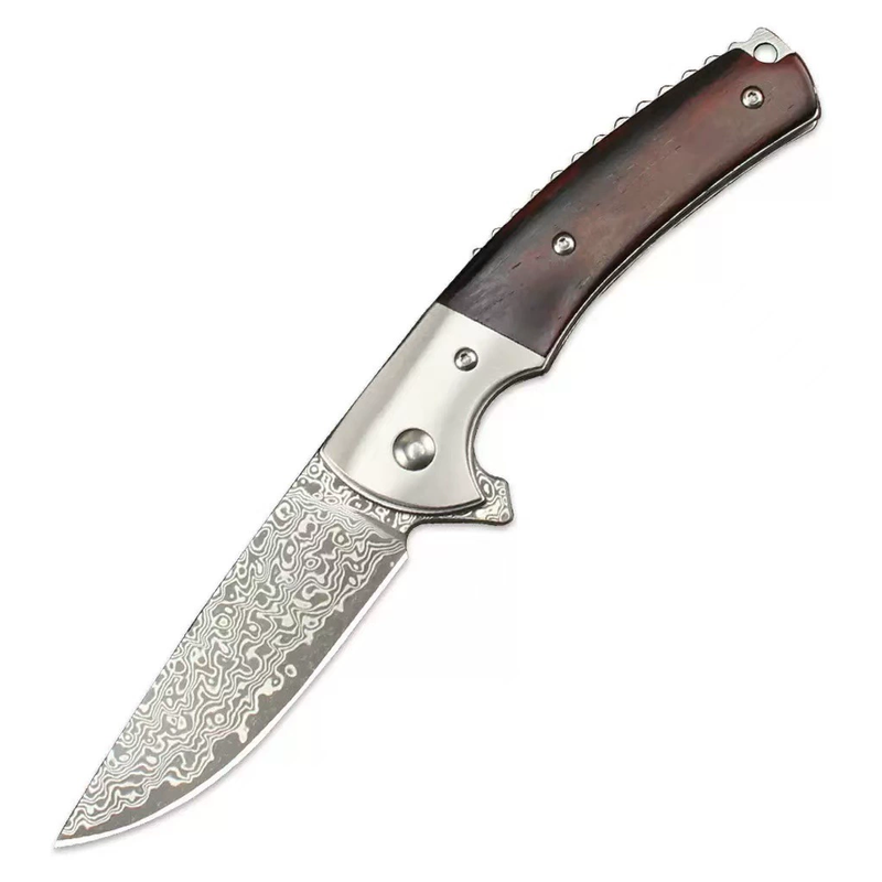 1053398076196-main.png Outdoor EDC Klappmesser - G10 VG10 Damascus – Bild 1