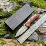 Outdoor EDC Klappmesser - Damascus Wood