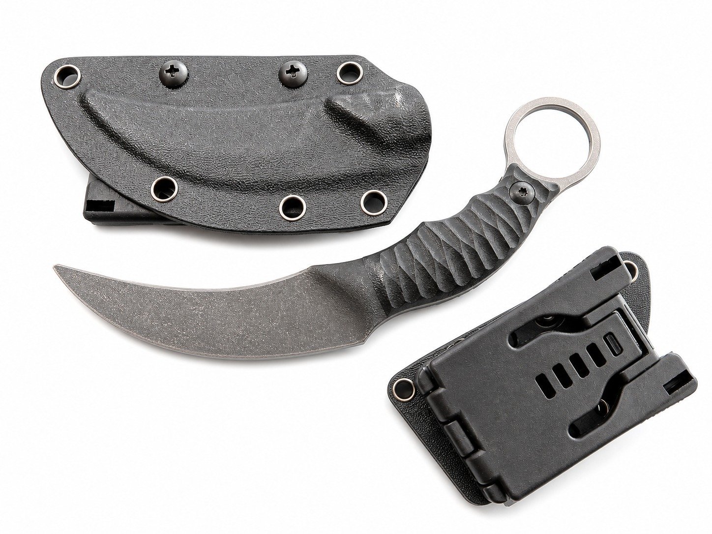 18641-main-white-clean Karambit-Messer, G10-Griff, Klauenmesser mit Kydexscheide, tragbares Edc-Messer, silberfarben