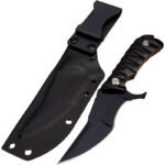 US-D2 Steel All Tang One scharfes taktisches gerades Messer, Outdoor-Jagd-Überlebensmesser, Angel- und Wandermesser