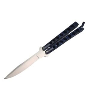Hochwertiges Helix Butterfly Balisongmesser BLAU